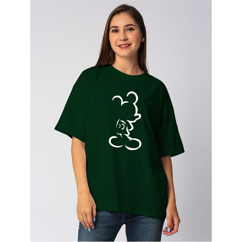 Streetmode Mickey Green T-Shirt for Women