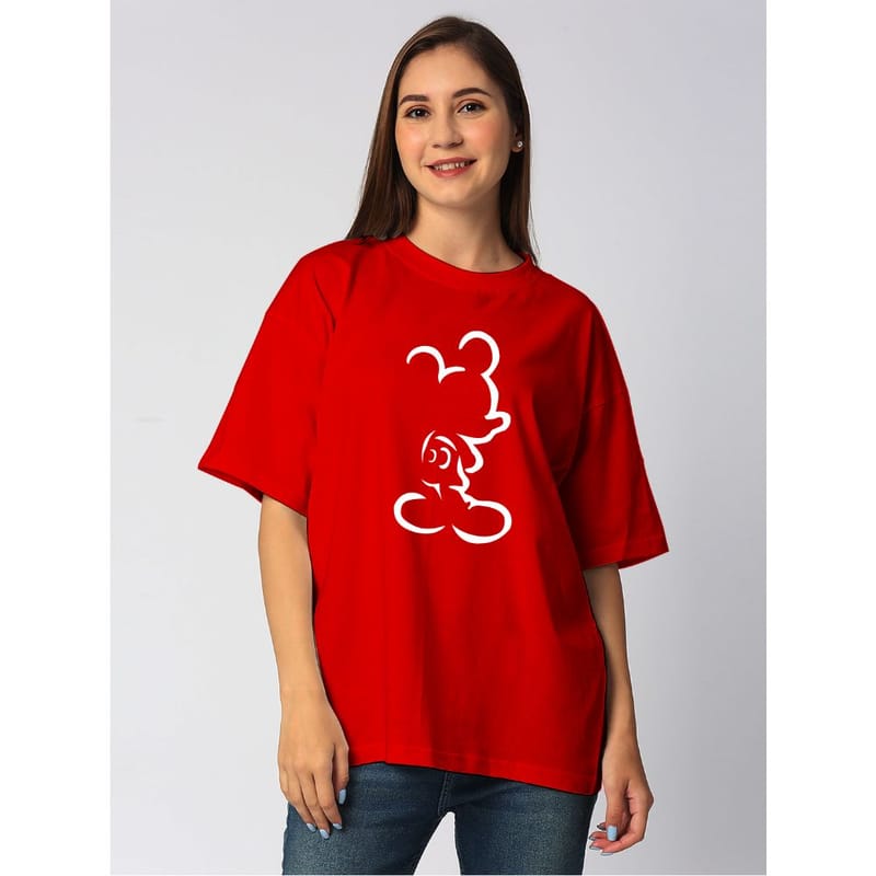 Streetmode Mickey Red T-Shirt for Women