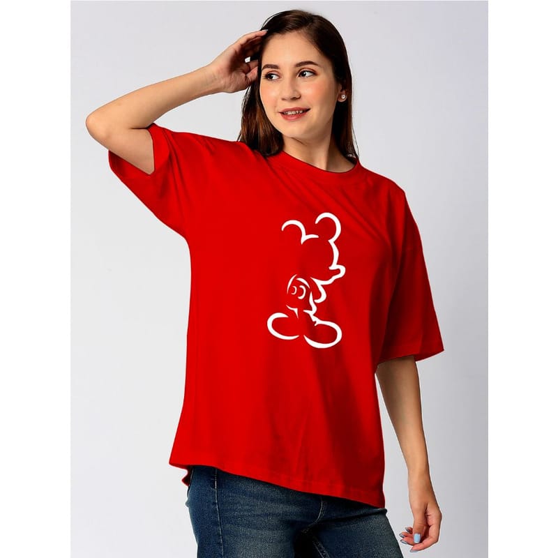 Streetmode Mickey Red T-Shirt for Women