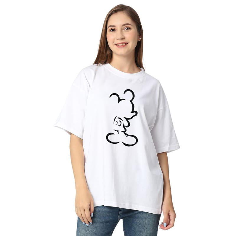 Streetmode Mickey White T-Shirt for Women