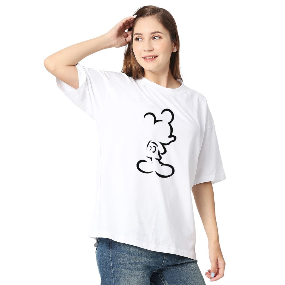 Streetmode Mickey White T-Shirt for Women