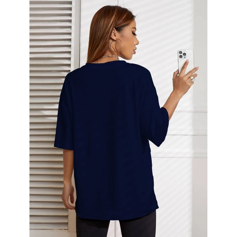 Streetmode Naah Navy Blue T-Shirt for Women