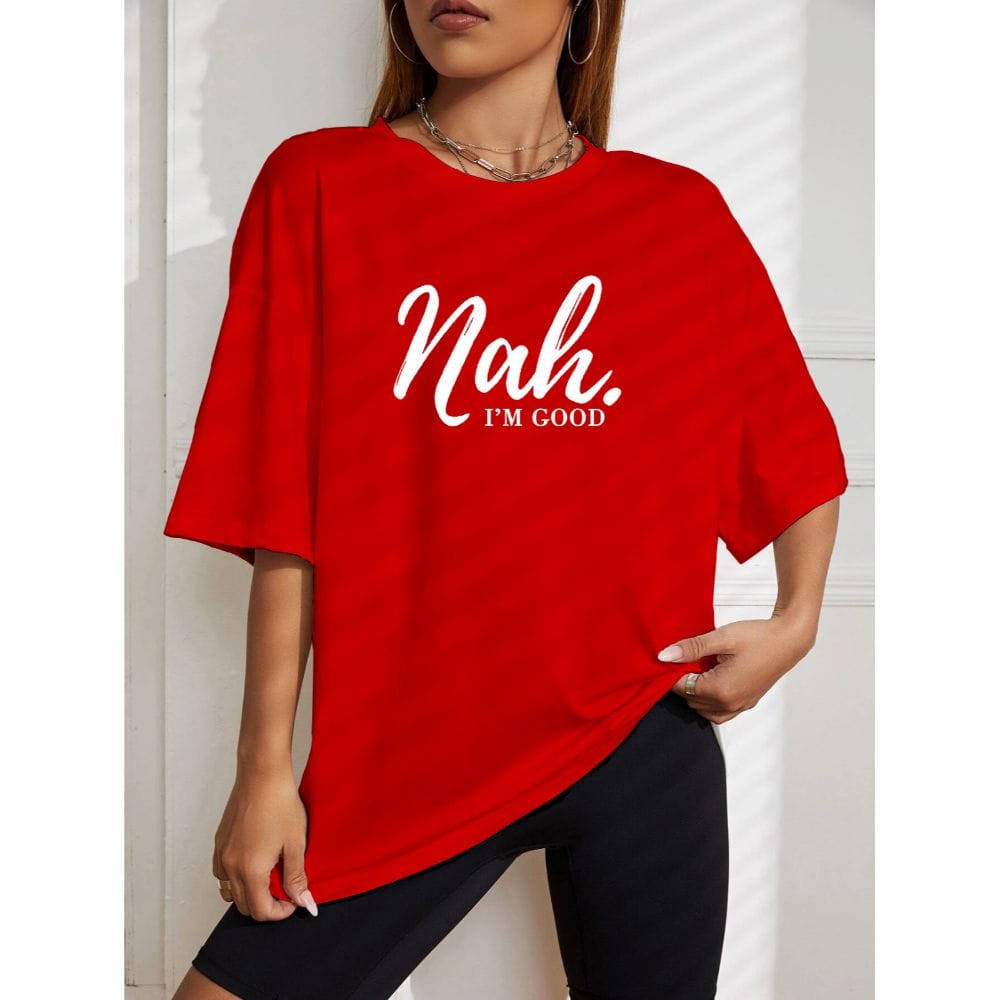 Streetmode Naah Red T-Shirt for Women