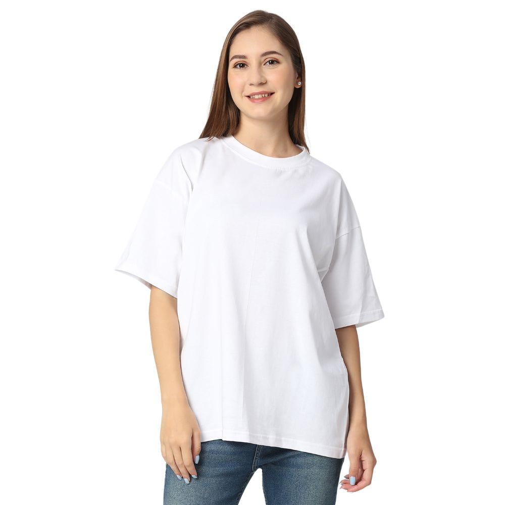 Streetmode Plain White T-Shirt for Women