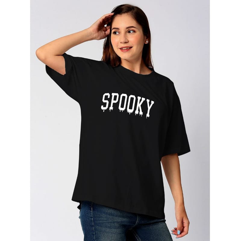 Streetmode Spooky Black T-Shirt for Women