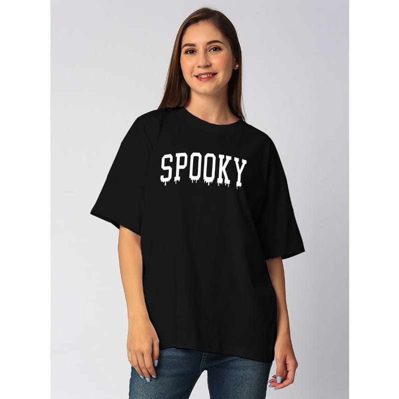 Streetmode Spooky Black T-Shirt for Women