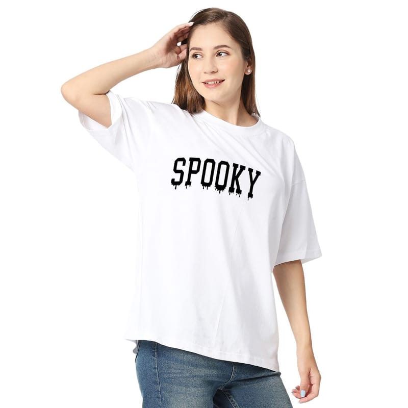 Streetmode Spooky White T-Shirt for Women