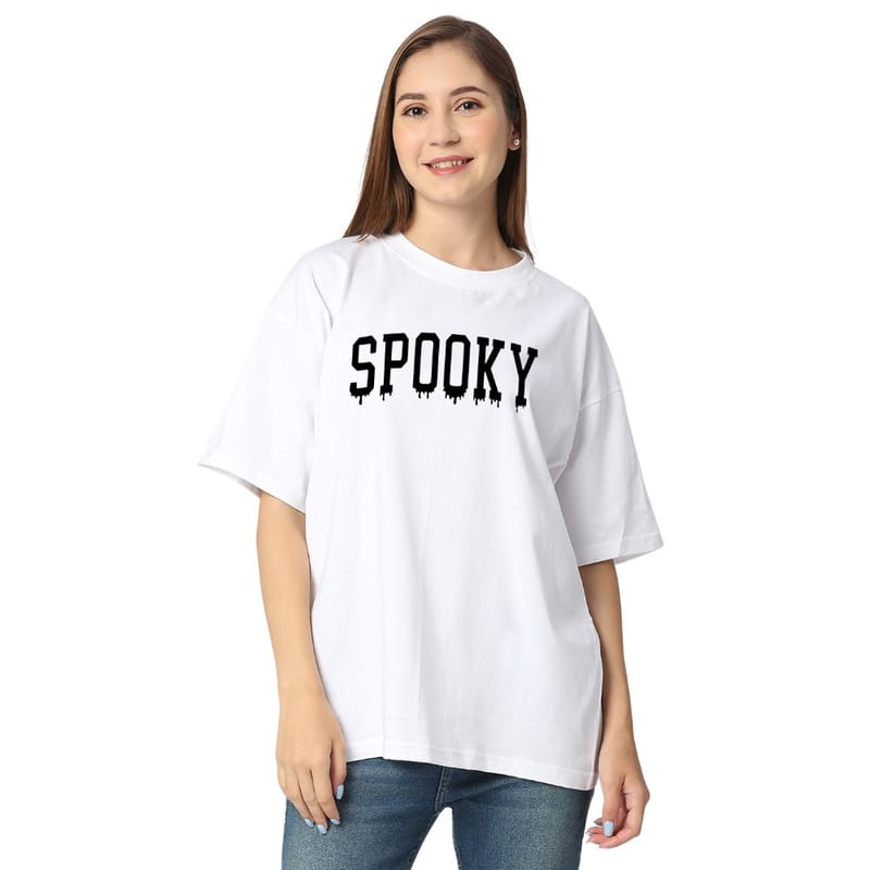 Streetmode Spooky White T-Shirt for Women