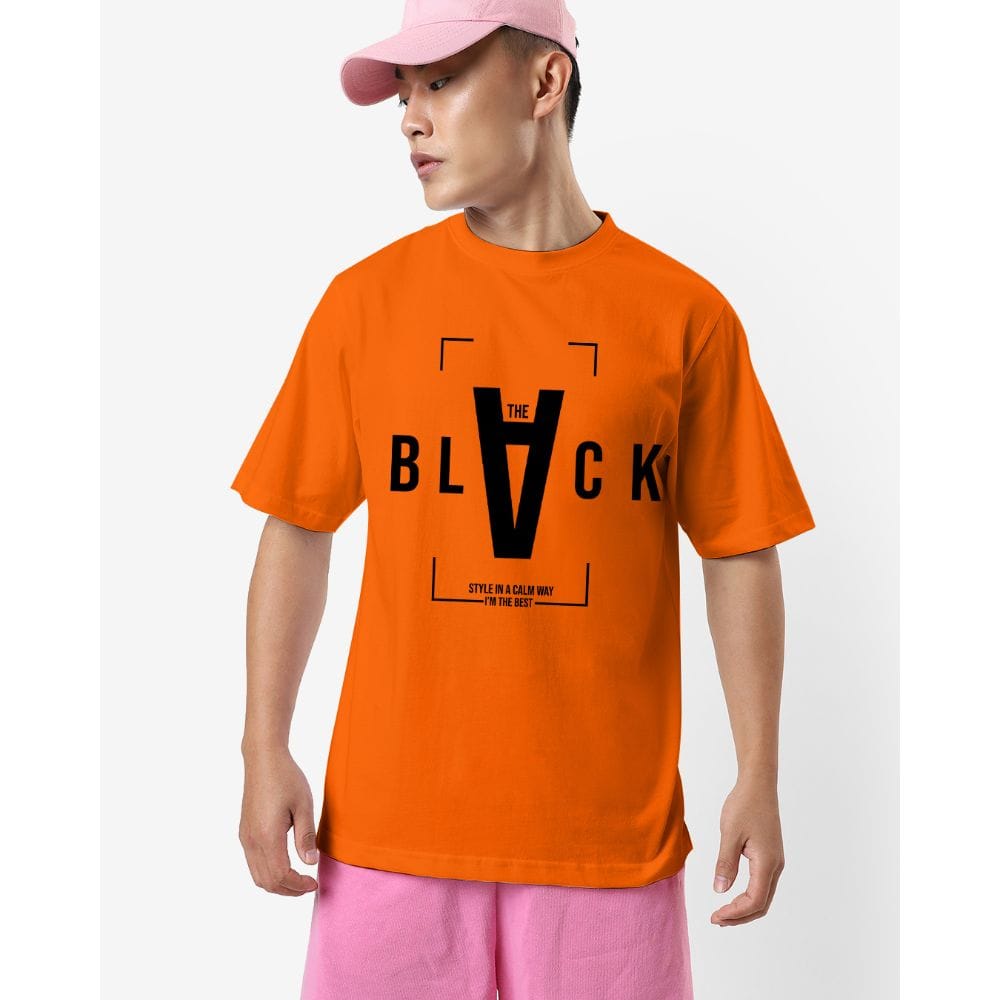 Streetmode BLACK Orange T-Shirt for Men