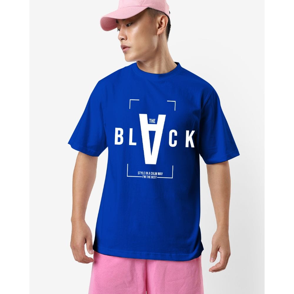 Streetmode BLACK Royal Blue T-Shirt for Men