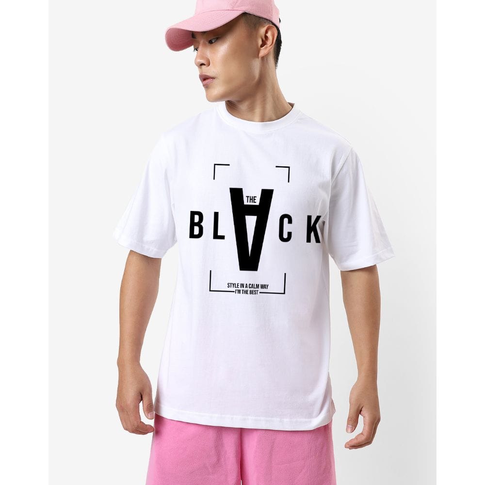 Streetmode BLACK White T-Shirt for Men