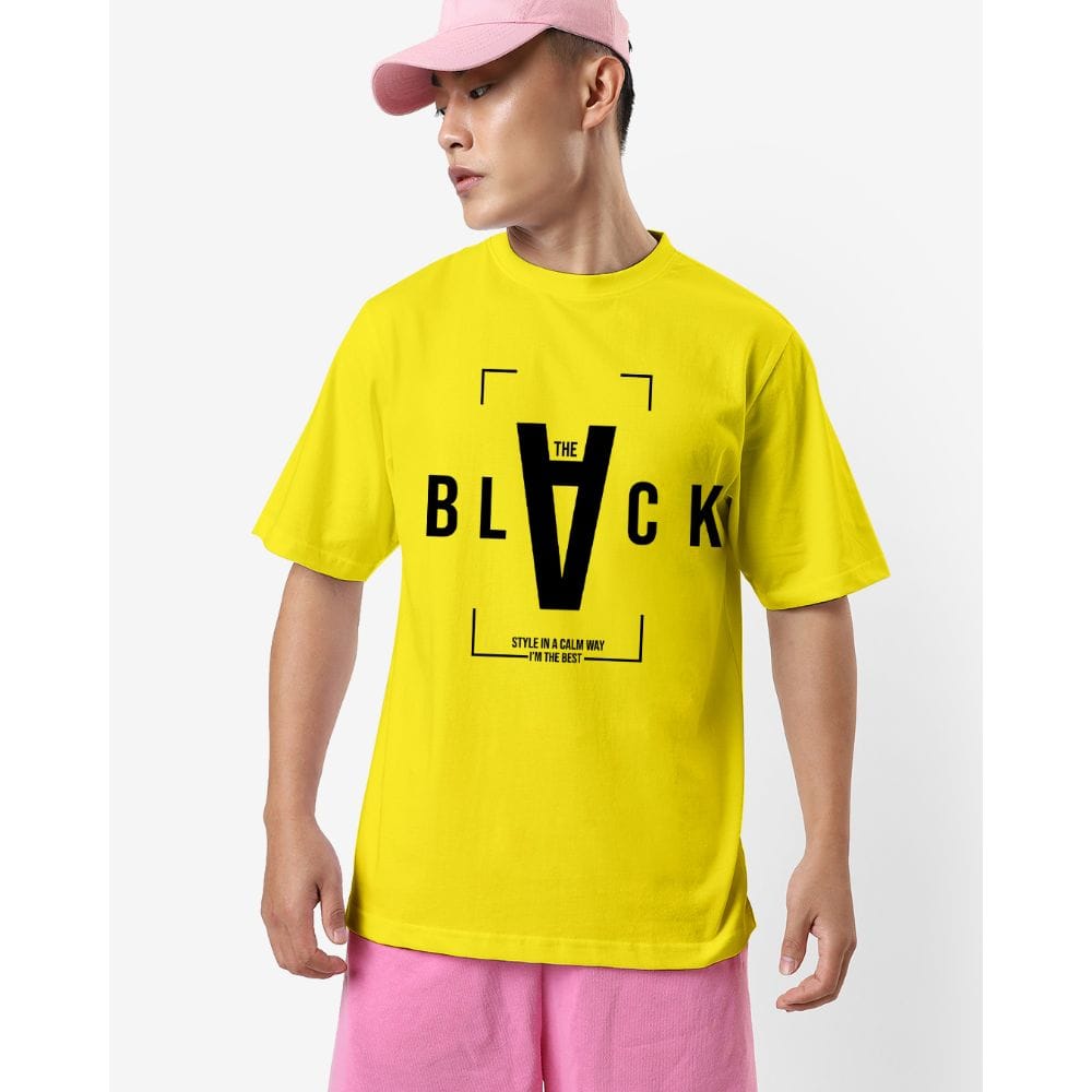 Streetmode BLACK Yellow T-Shirt for Men