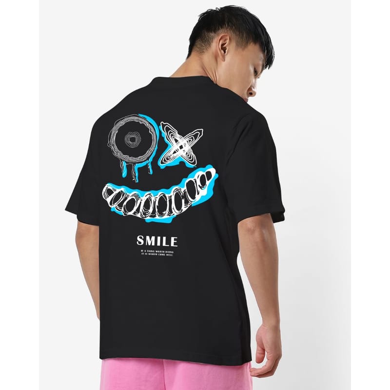 Streetmode Crazy Face Black T-Shirt for Men