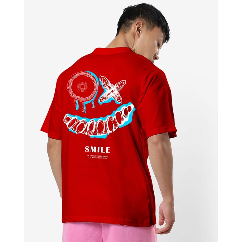 Streetmode Crazy Face Red T-Shirt for Men