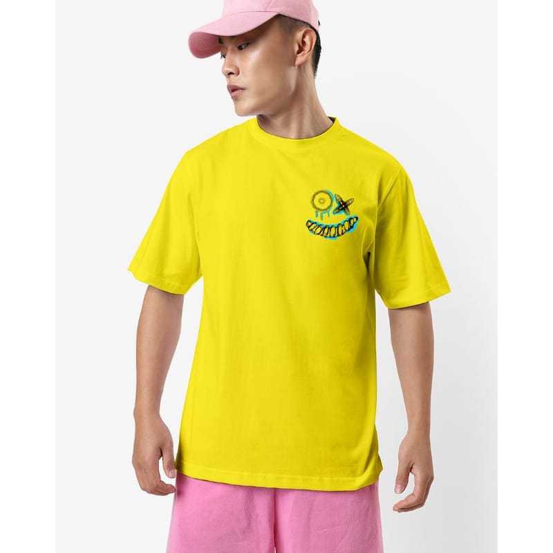 Streetmode Crazy Face Yellow T-Shirt for Men