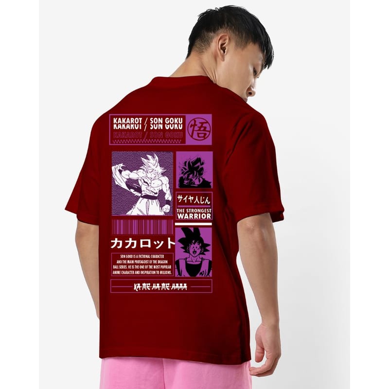 Streetmode Goku Maroon T-Shirt for Men