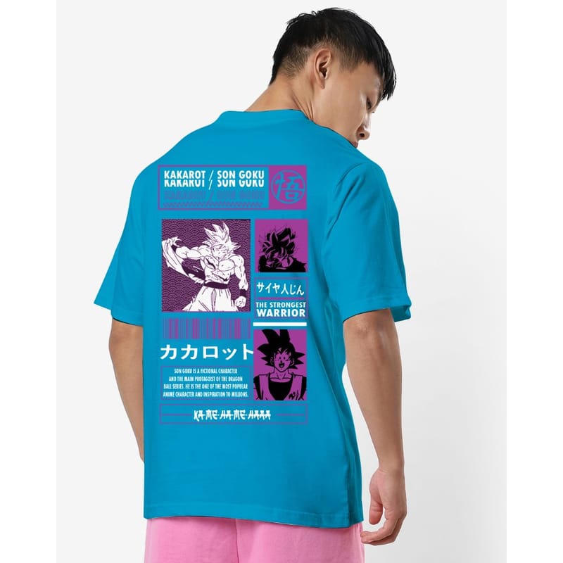 Streetmode Goku Teal Blue T-Shirt for Men