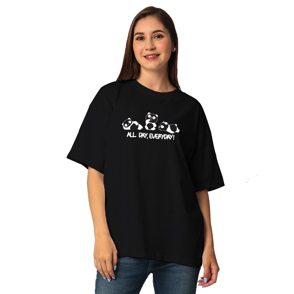 Streetmode All Day Black T-Shirt for Women