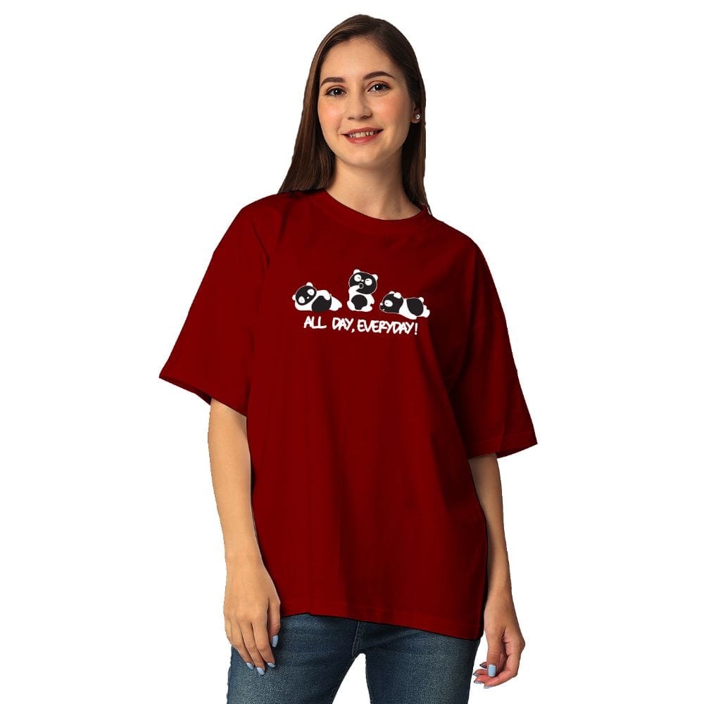 Streetmode All Day Maroon T-Shirt for Women