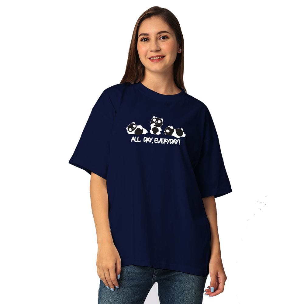 Streetmode All Day Navy Blue T-Shirt for Women