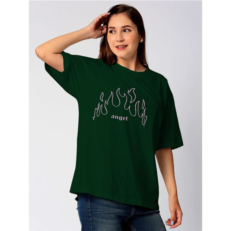 Streetmode Angel Green T-Shirt for Women