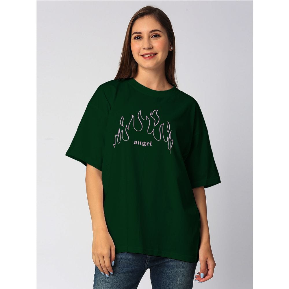 Streetmode Angel Green T-Shirt for Women