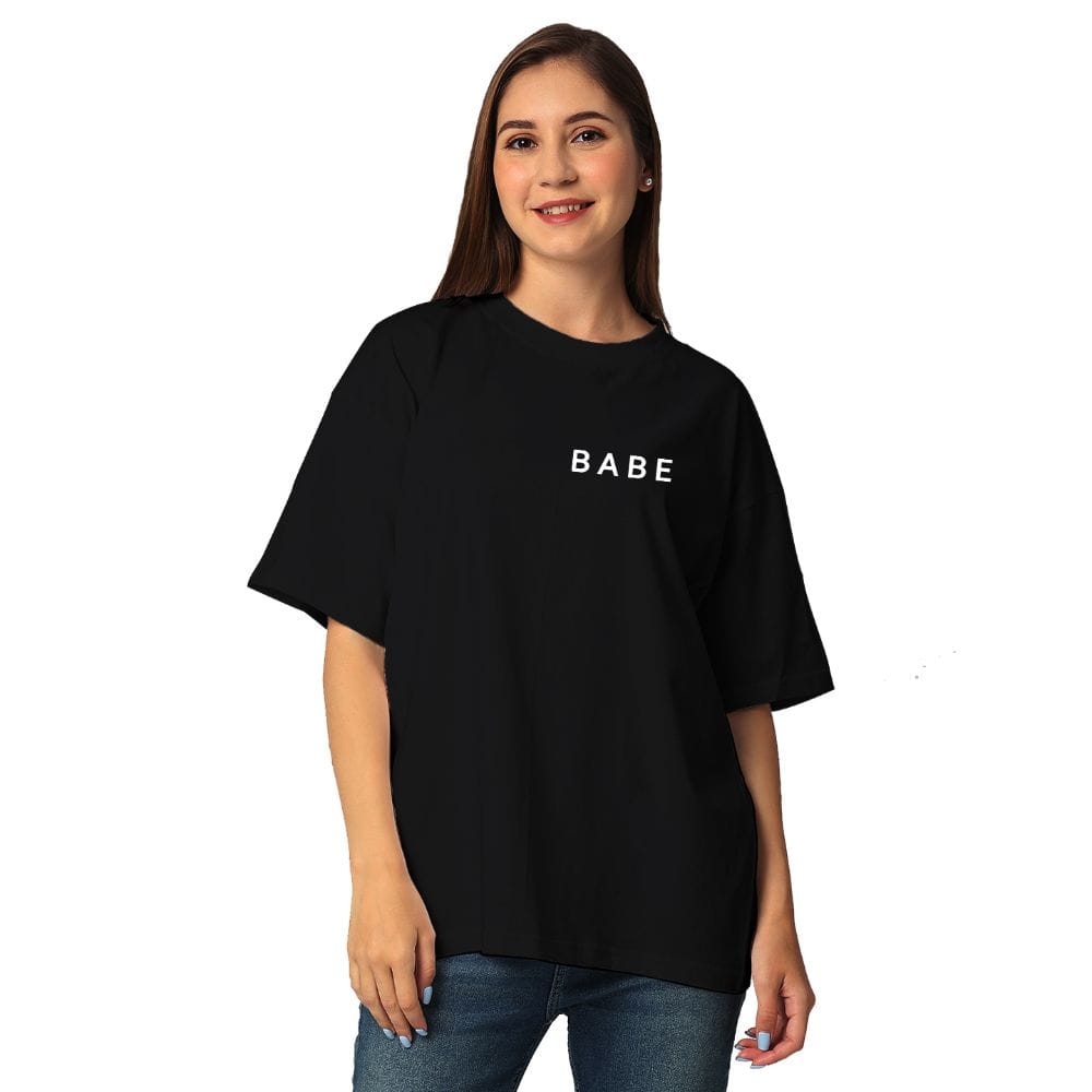 Streetmode Babe Black T-Shirt for Women