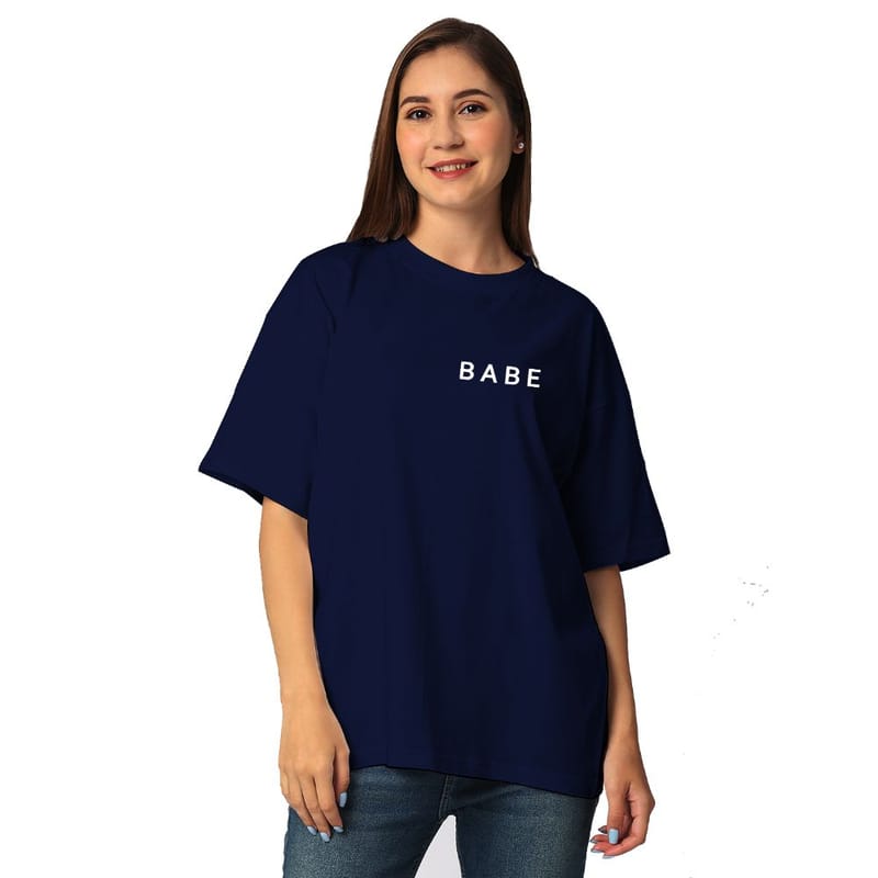 Streetmode Babe Navy Blue T-Shirt for Women