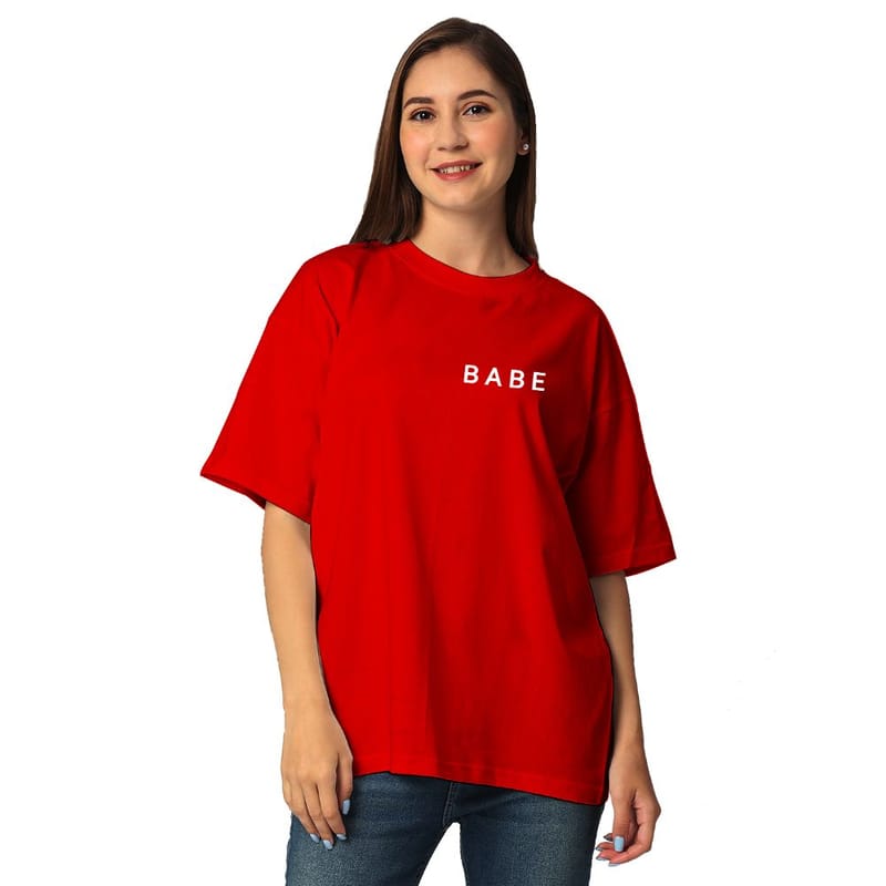 Streetmode Babe Red T-Shirt for Women