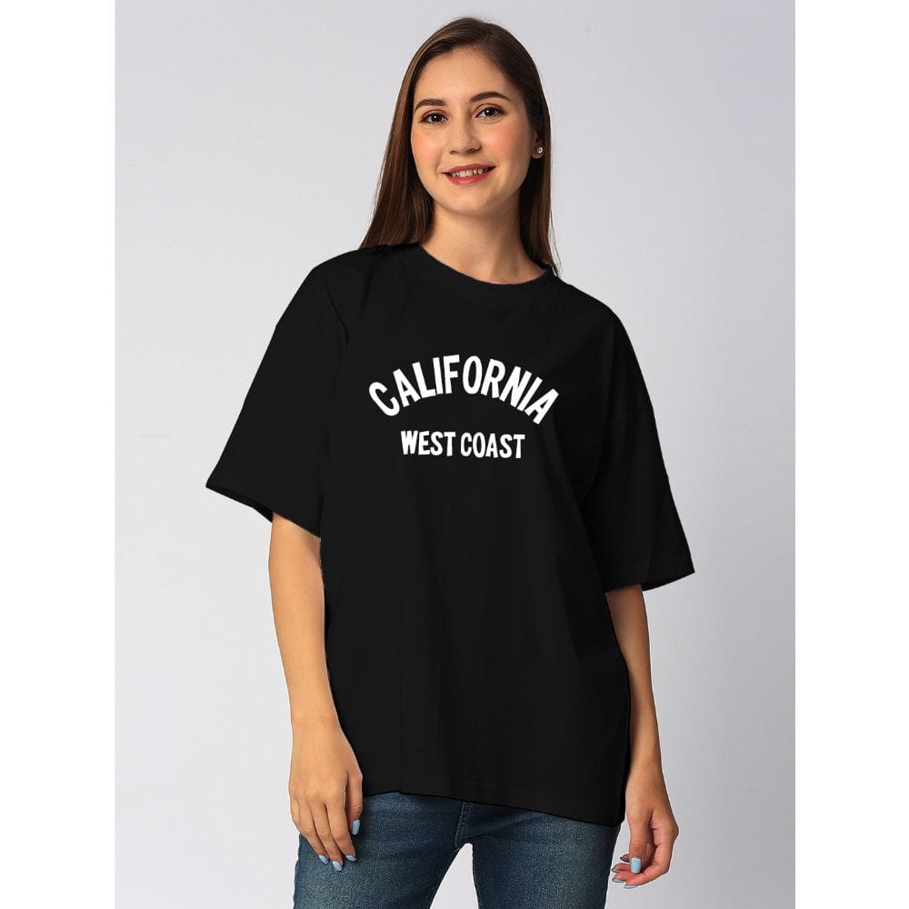 Streetmode California Black T-Shirt for Women