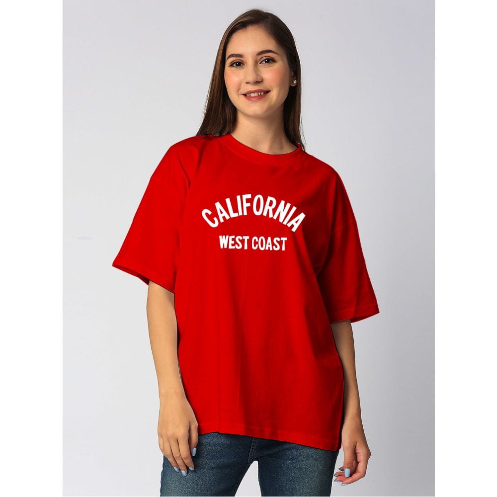 Streetmode California Red T-Shirt for Women