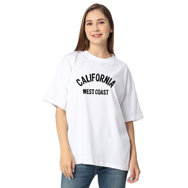 Streetmode California White T-Shirt for Women