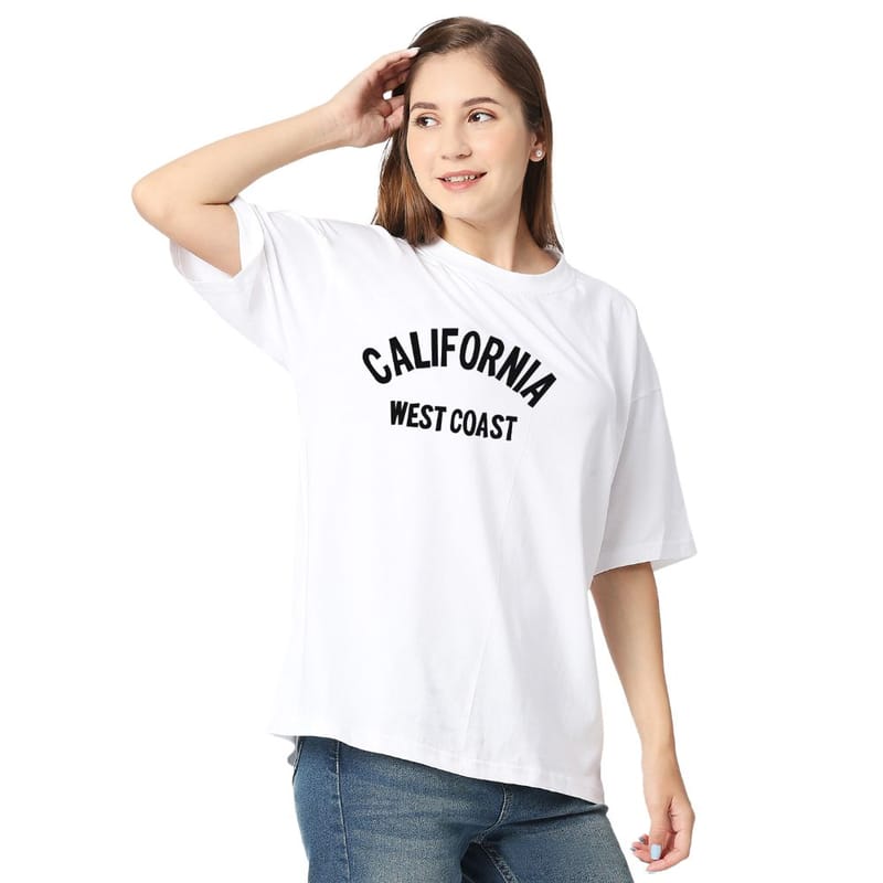 Streetmode California White T-Shirt for Women