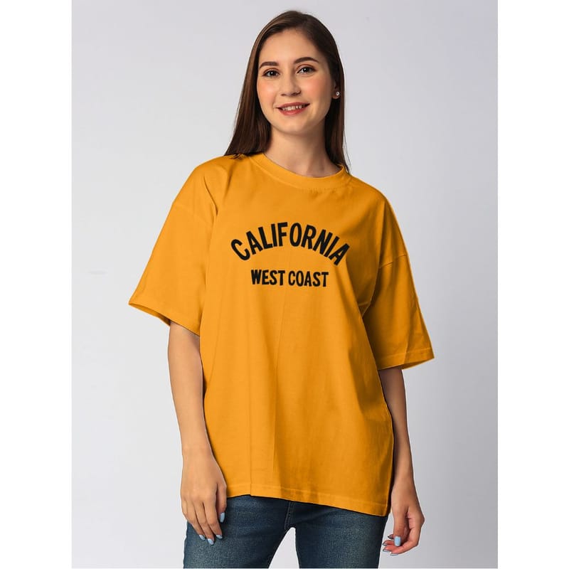 Streetmode California Yellow T-Shirt for Women