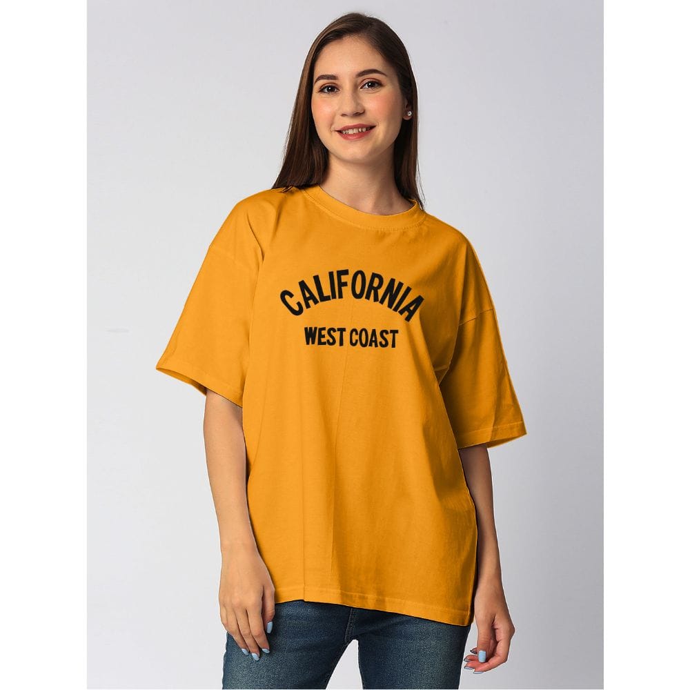 Streetmode California Yellow T-Shirt for Women