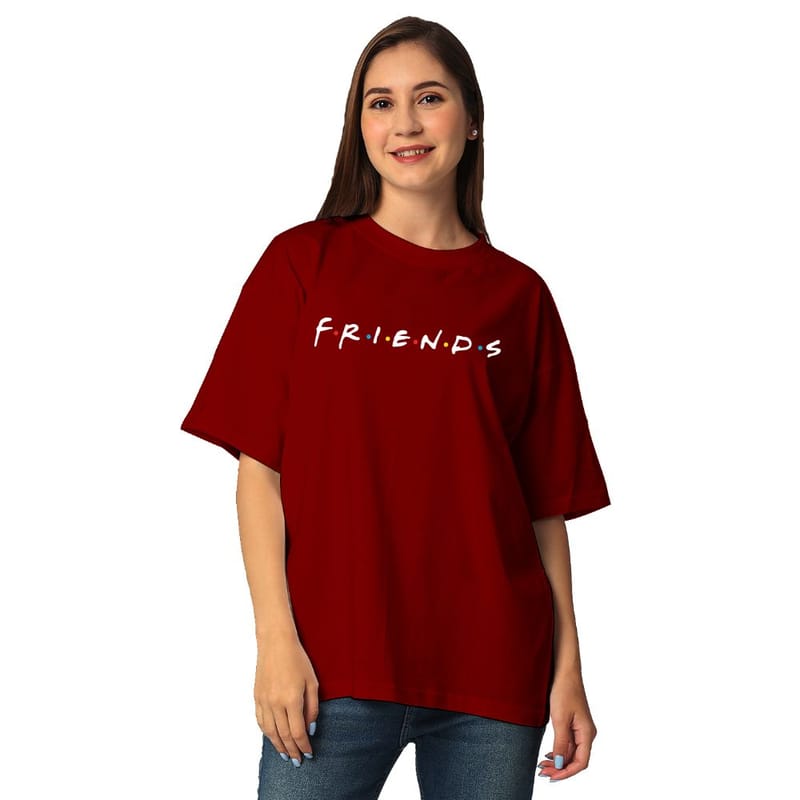 Streetmode Friends Maroon T-Shirt for Women