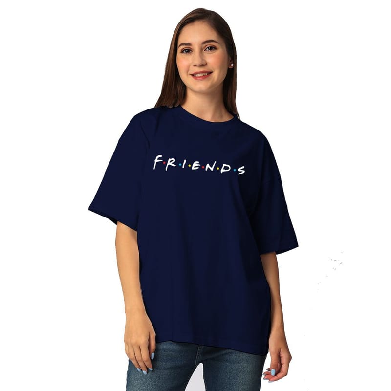 Streetmode Friends Navy Blue T-Shirt for Women