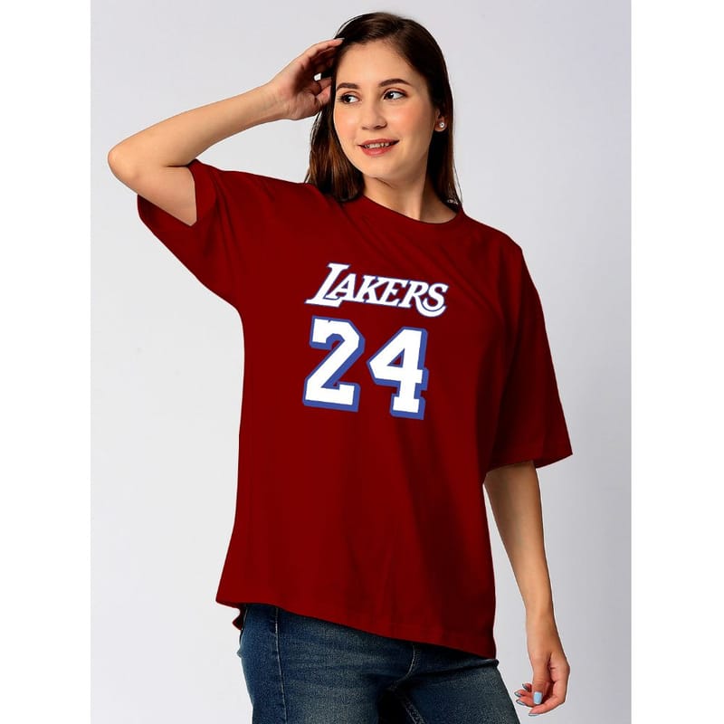 Streetmode Lakers Maroon T-Shirt for Women