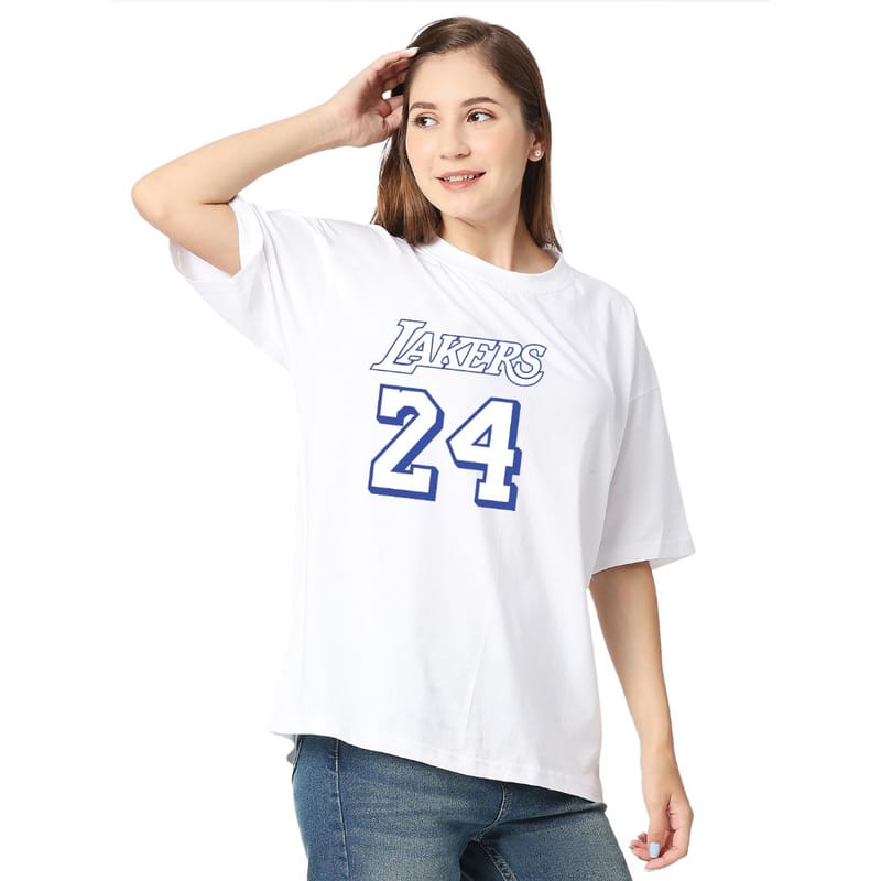 Streetmode Lakers White T-Shirt for Women