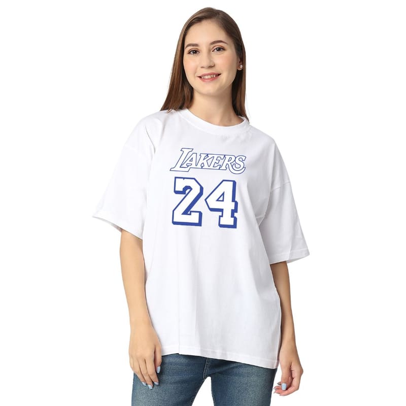 Streetmode Lakers White T-Shirt for Women