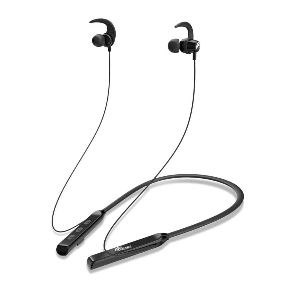 CELLECOR BH-1 Wireless Waterproof Bluetooth Earphone Neckband with Big 35 Hours Playtime (Black)