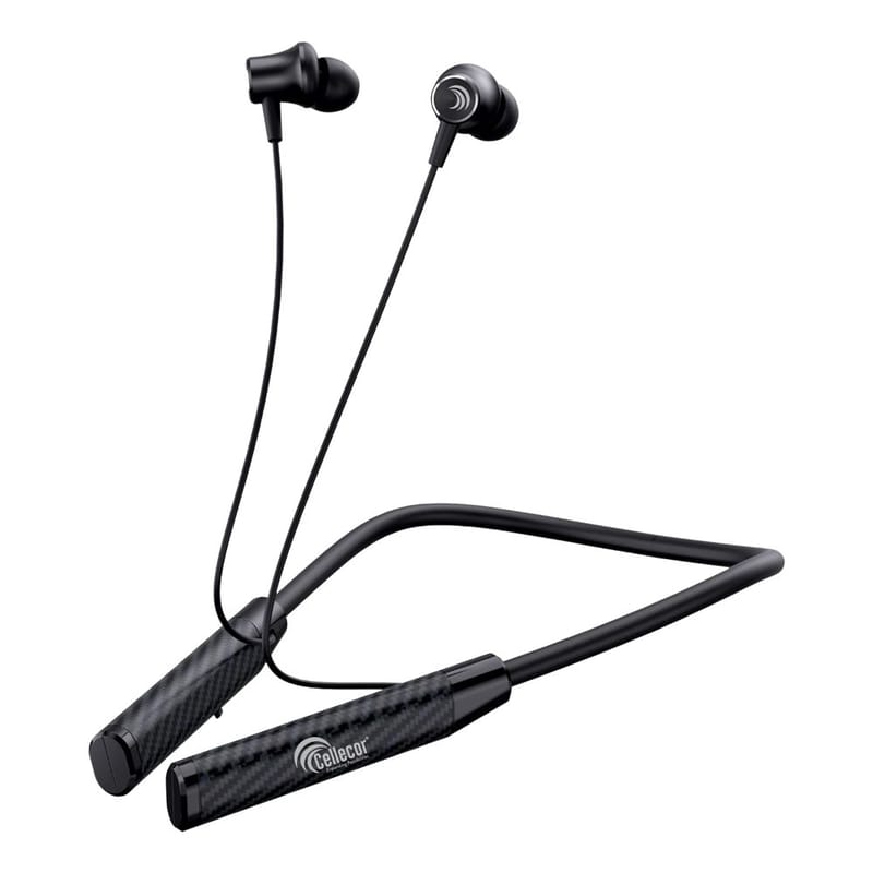 CELLECOR BH-2 Wireless Waterproof Bluetooth Earphone Neckband with Big 35 Hours Playtime | Bluetooth 5.0 | 10mm Driver (Black)