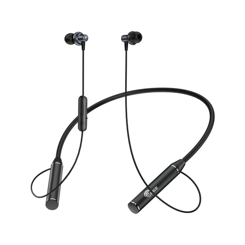 CELLECOR BS-4 Wireless Waterproof Bluetooth Earphone Neckband with Big 60 Hours Playtime (Black)