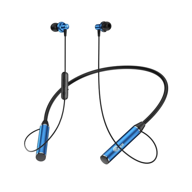 CELLECOR BS-4 Wireless Waterproof Bluetooth Earphone Neckband with Big 60 Hours Playtime (Blue)