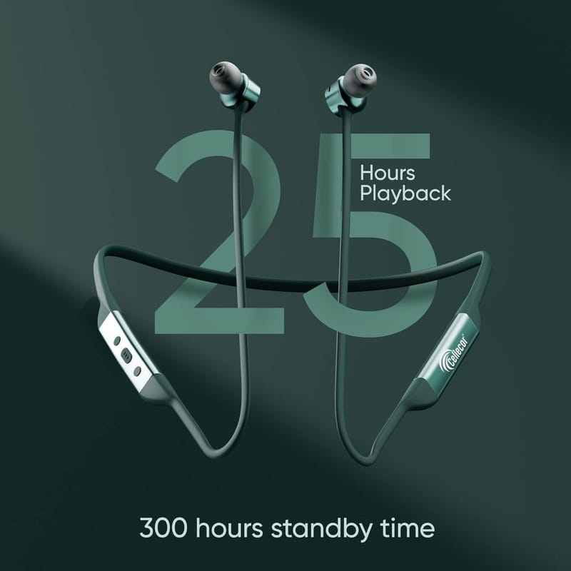 Cellecor BT-1 Waterproof Wireless Headphone with 25 Hours Playback time in 45 Minutes Charging, Bluetooth V5.0, Voice assitance and Noise cancelation with inbuilt mic