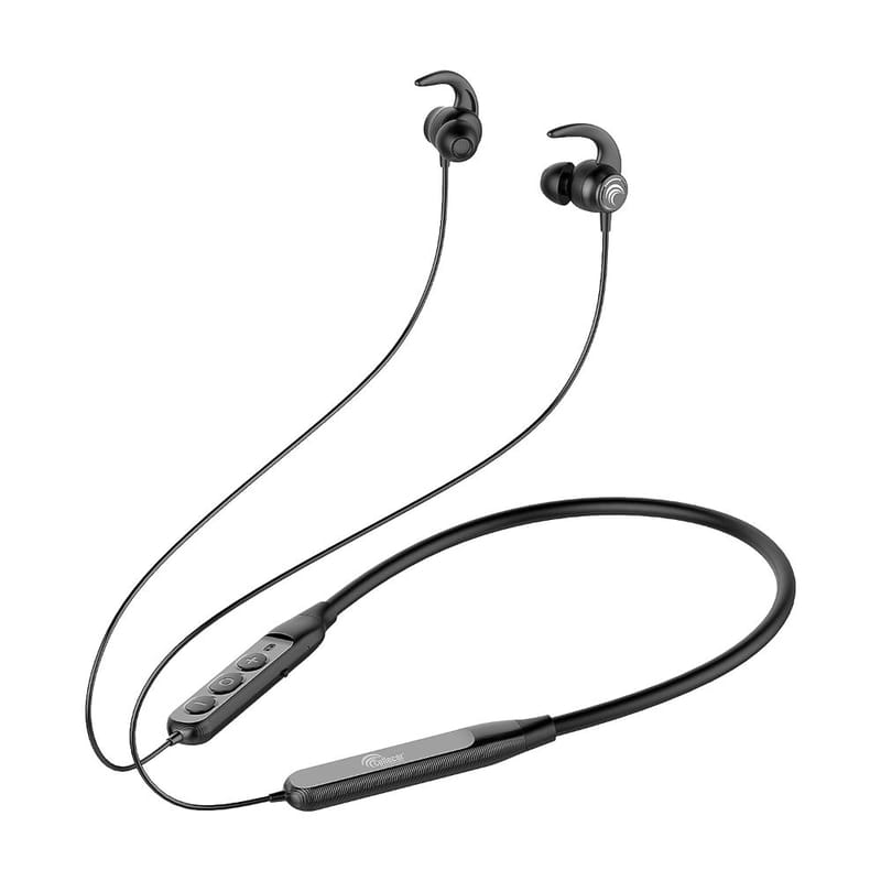 CELLECOR BT-3 Wireless Bluetooth Earphone Neckband with 25 Hours Playback time, Bluetooth V5.2, Voice assitance and Noise cancelation with inbuilt mic (BT-3 Black)