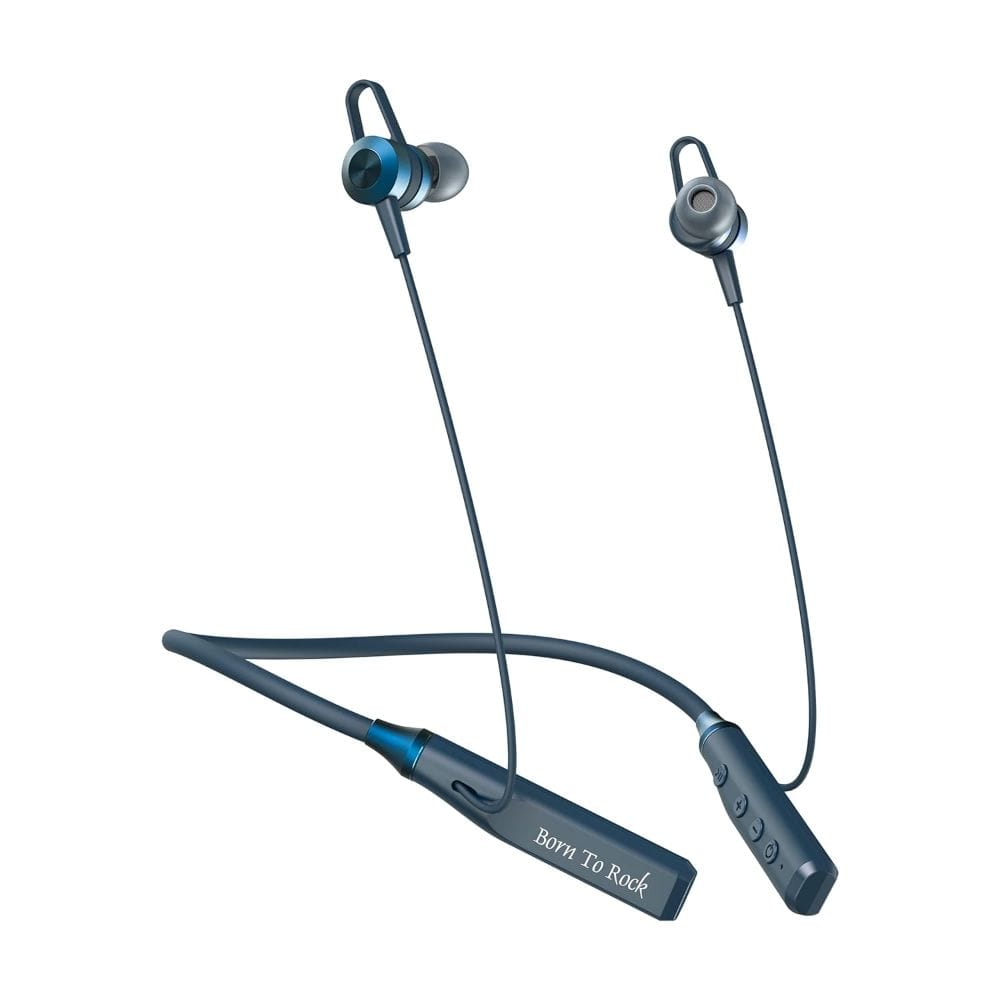 Cellecor BT-4 Wireless Bluetooth Earphone Neckband with 30 Hours Playback time, Bluetooth V5.0, Voice assitance and Noise cancelation with inbuilt mic (BT-4 Blue)