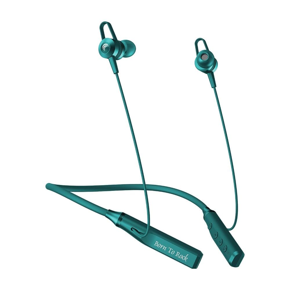 Cellecor BT-4 Wireless Bluetooth Earphone Neckband with 30 Hours Playback time, Bluetooth V5.0, Voice assitance and Noise cancelation with inbuilt mic (BT-4 Green)