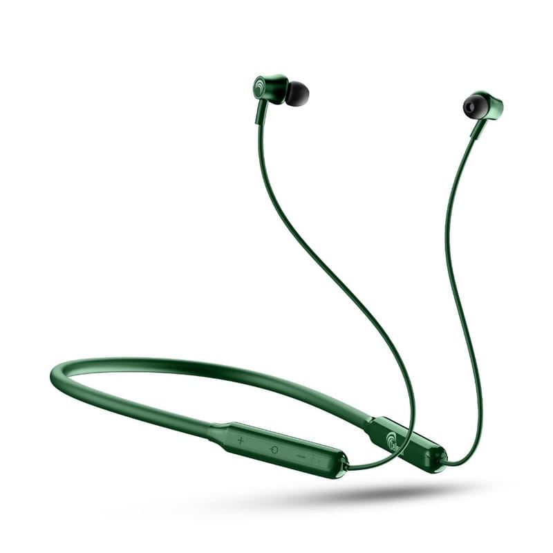 CELLECOR Nk-3 Wireless Bluetooth Earphone Neckband with 25 Hours Playback time, Bluetooth V5.0, Voice assitance and Noise cancelation with inbuilt mic (Green)