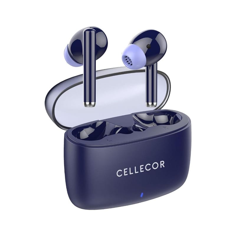 CELLECOR Bropods CB11 Waterproof Earbuds with 45 Hours Playtime| 5.1v Bluetooth | Auto Pairing | 13 mm Driver | Voice Assistant | ENC (Blue)